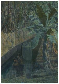 Armando Morales - Trois baigneuses dans la forêt