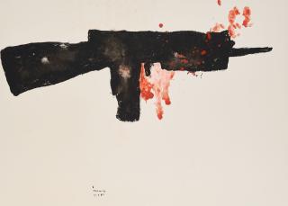 Armando - Ohne Titel (Maschinengewehr).