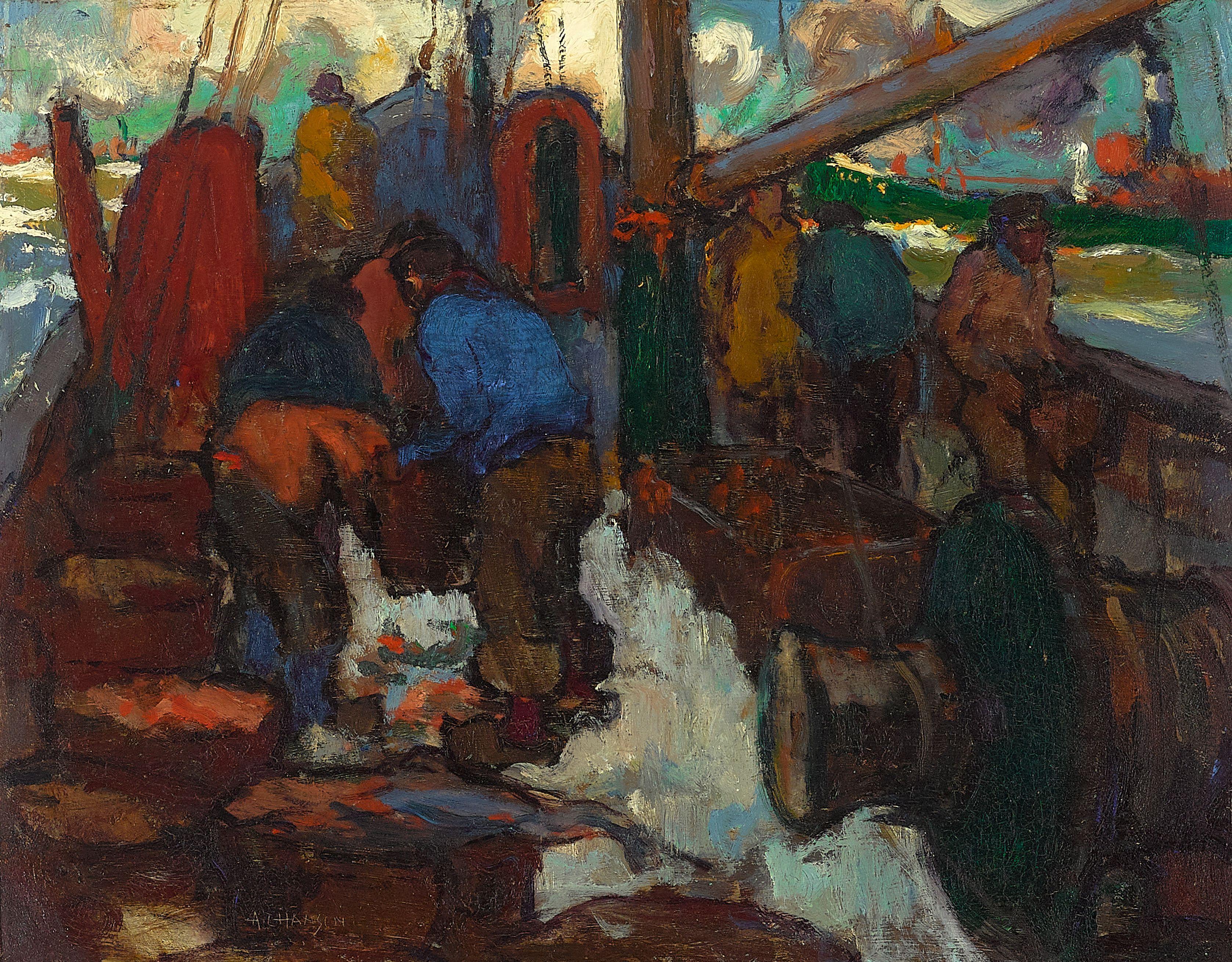 Armin Hansen - At The Fishing Grounds (Sketch)