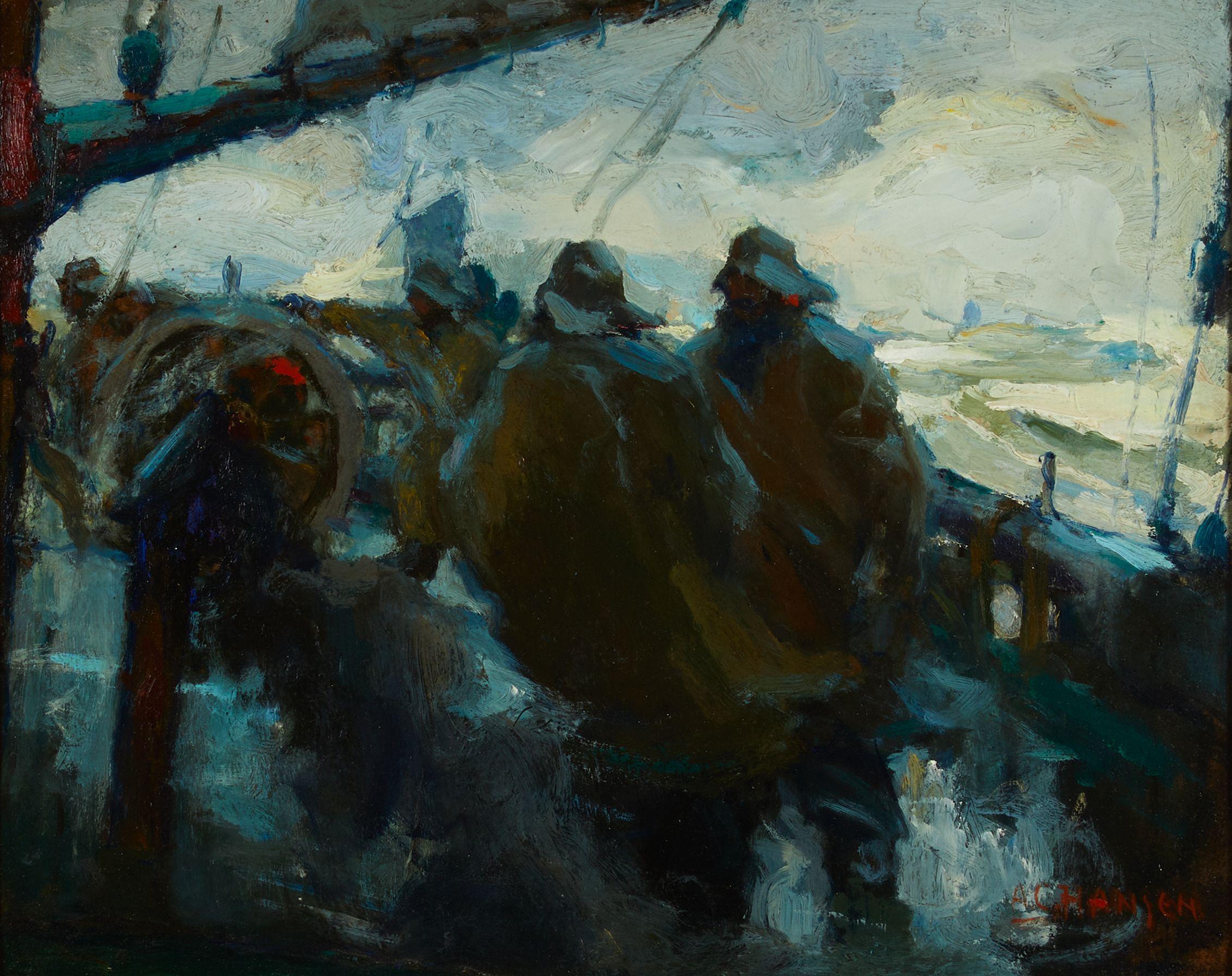 Armin Hansen - On an Iceland Fishing Boat