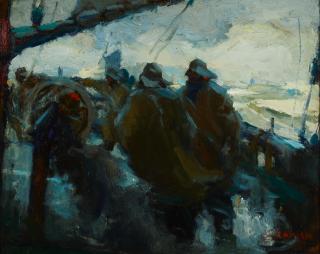 Armin Hansen - On an Iceland Fishing Boat