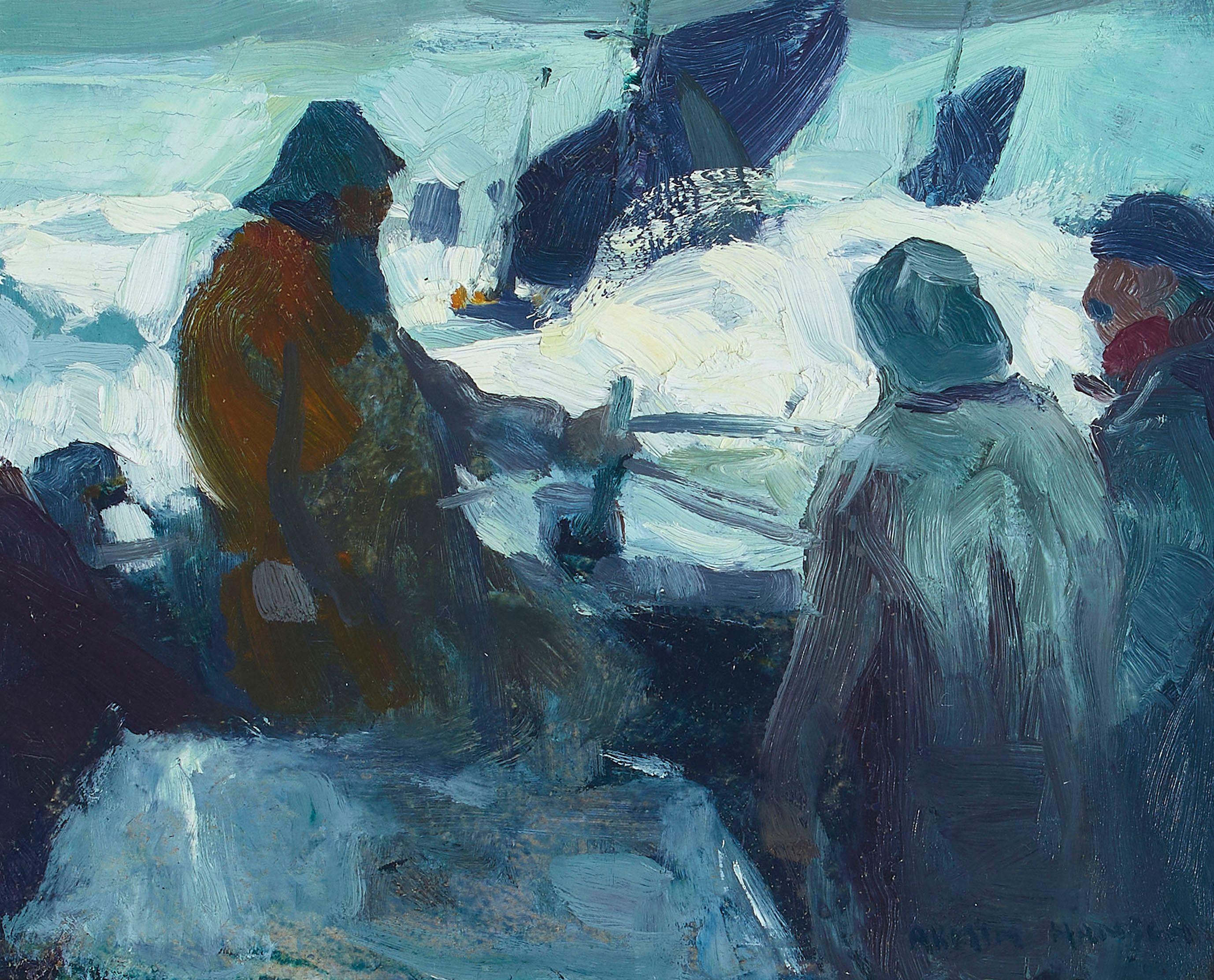 Armin Hansen - The Storm (Fisherman on Deck)