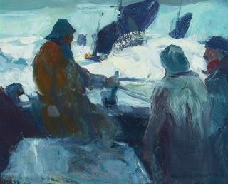 Armin Hansen - The Storm (Fisherman on Deck)