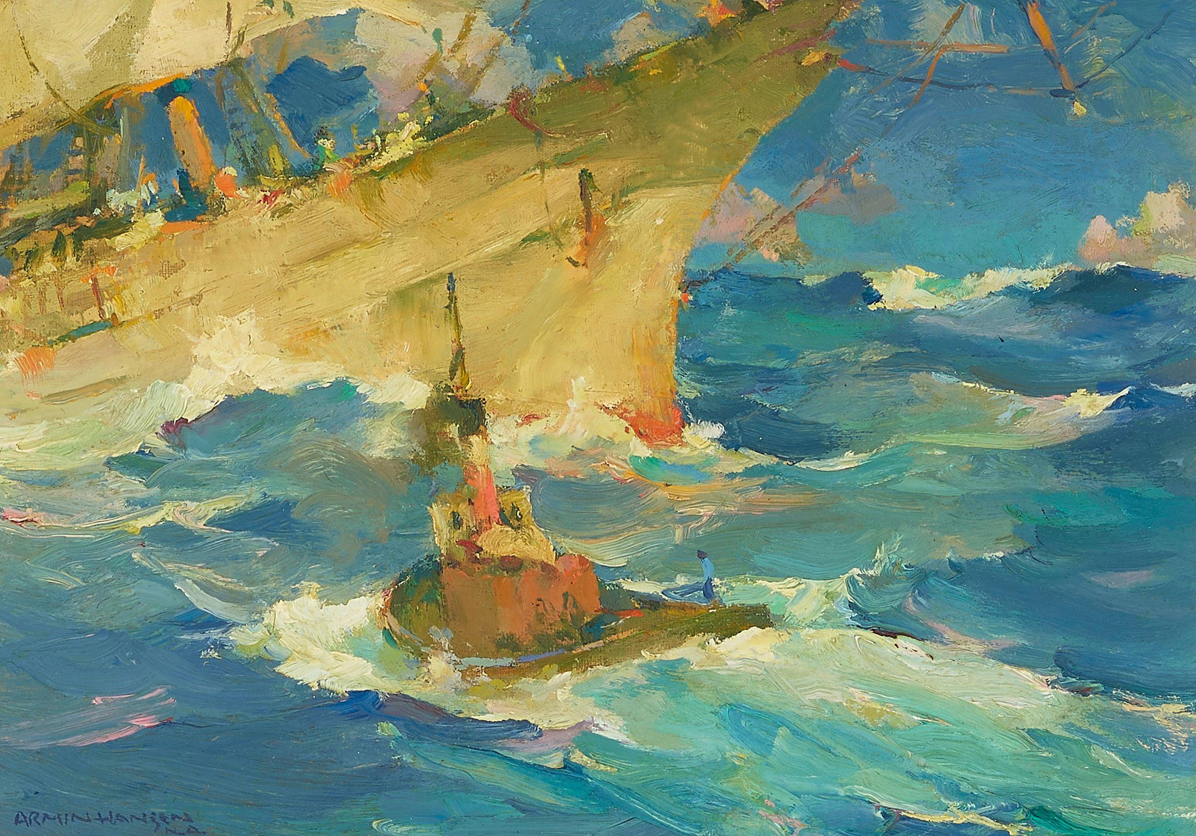 Armin Hansen - Towboat Longside