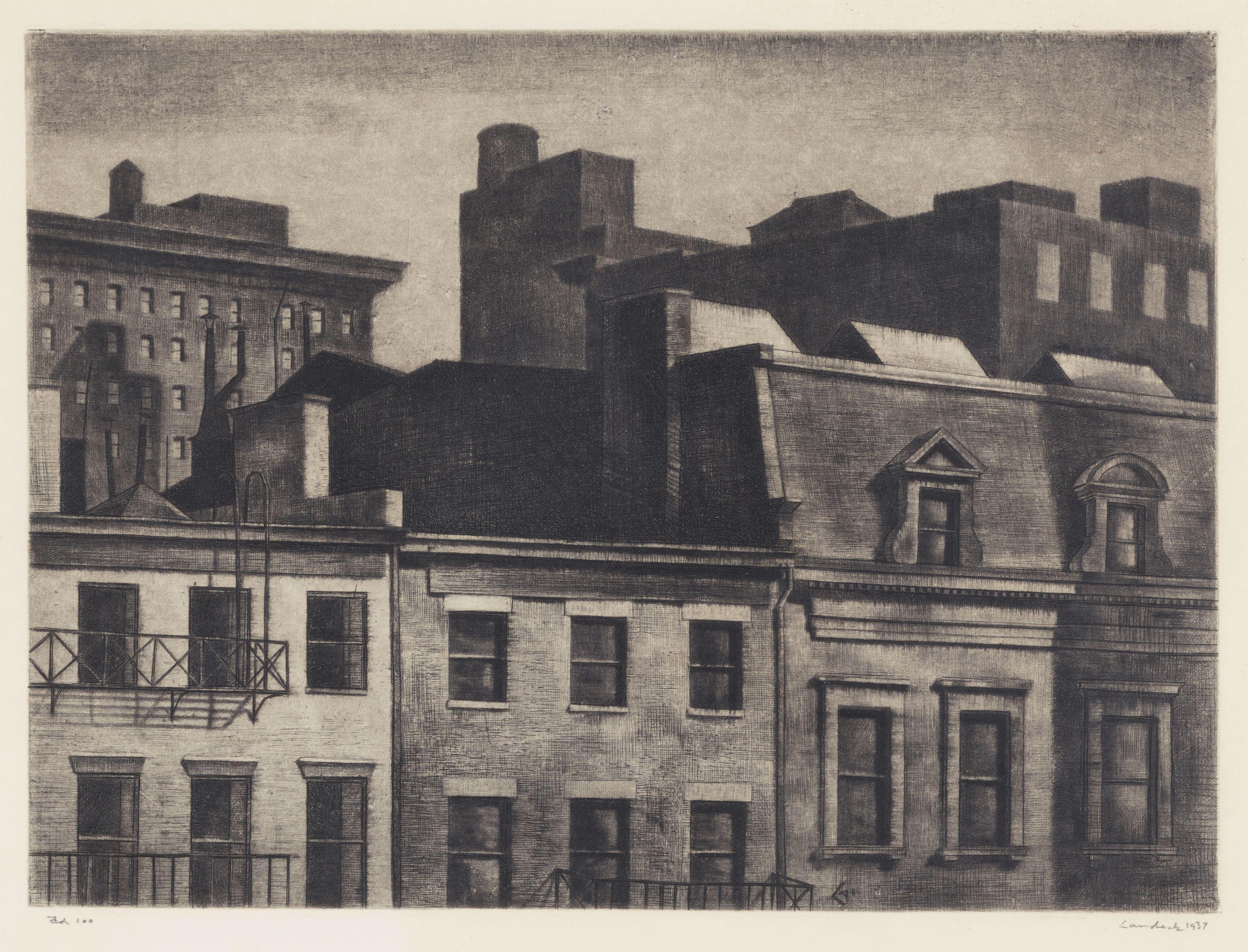 Armin Landeck - Housetops, 14th Street