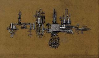 Arnaldo Pomodoro - Paesaggio con sole in basso