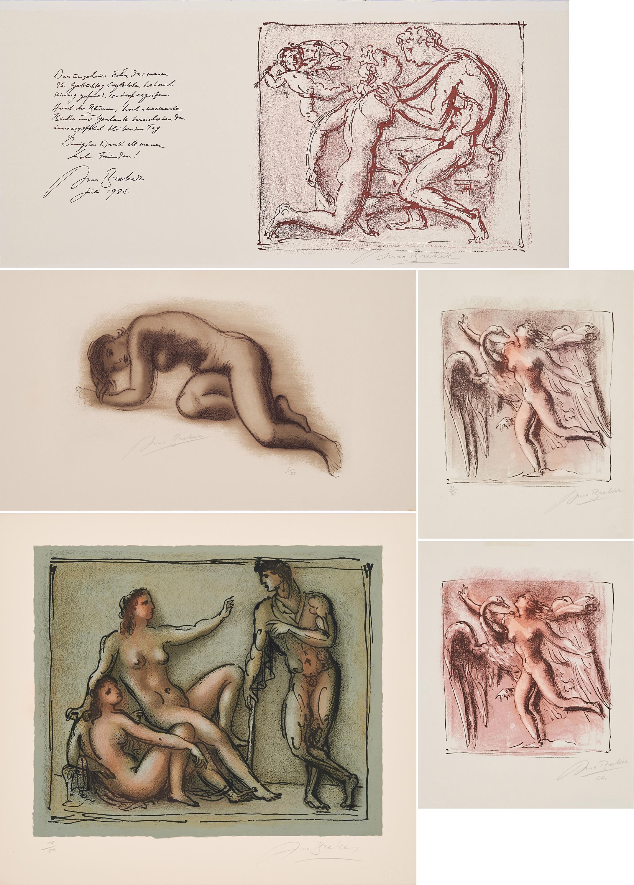 Arno Breker - Konvolut von 5 Druckgrafiken.