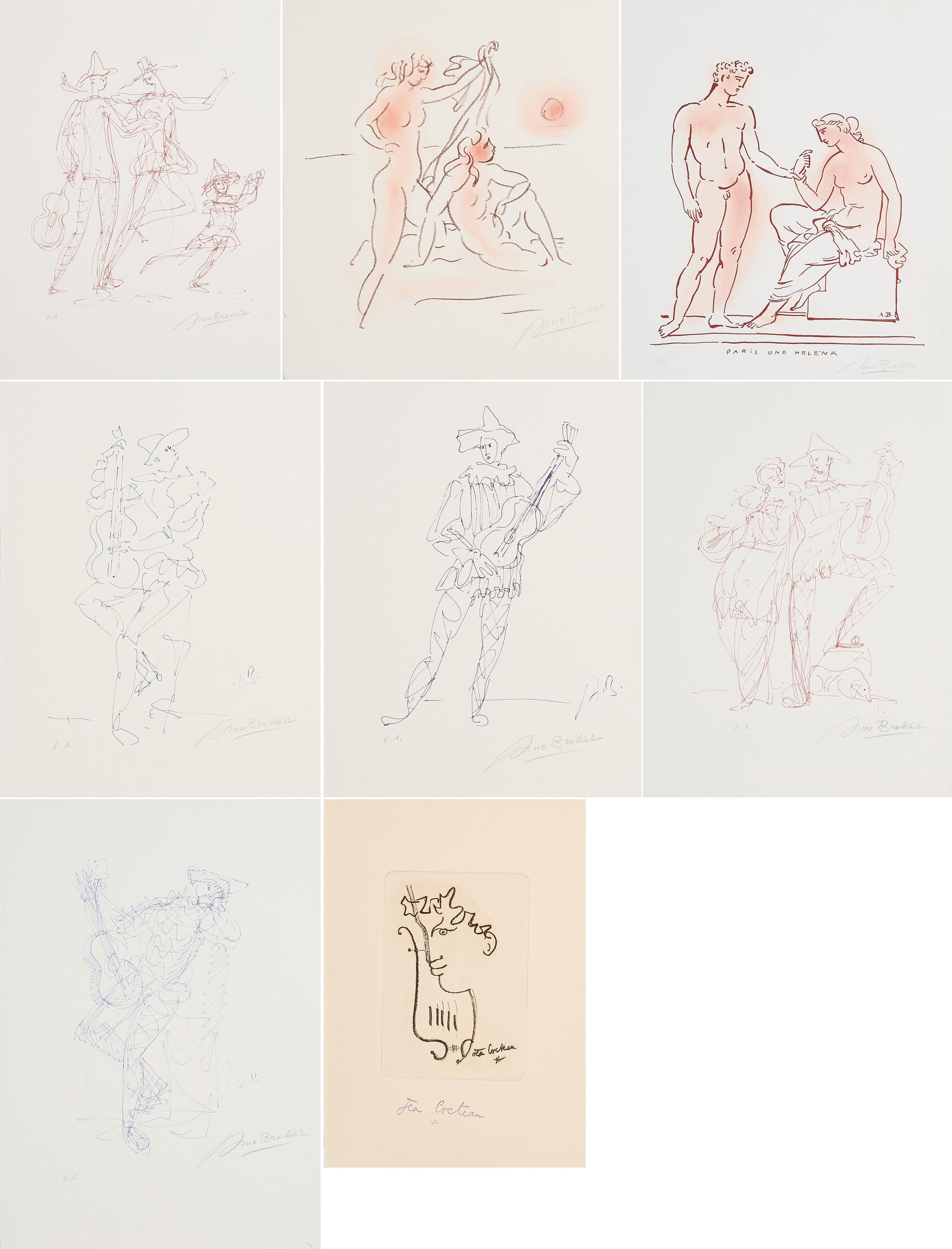 Arno Breker - Konvolut von 7 Lithografien.