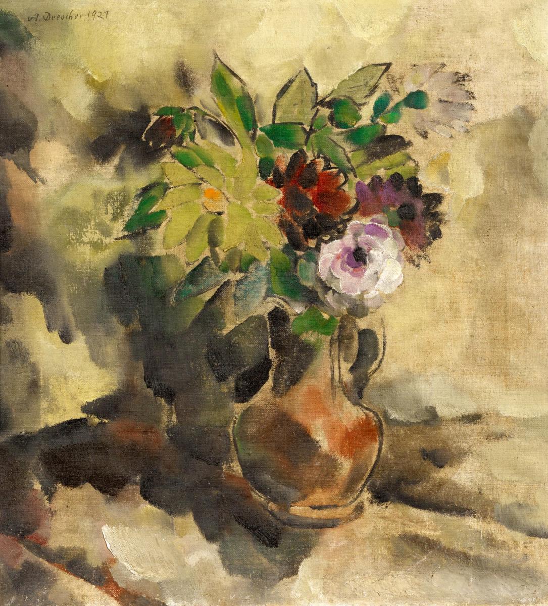 Arno Drescher - Blumenstrauß in einem Krug.