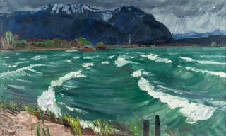 Arnold Balwé - „Frühlingssturm am Chiemsee“