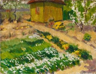 Arnold Balwé - Garten mit Laube