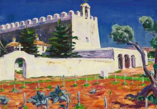 Arnold Balwé - Kirche auf Ibiza (Balearen)
