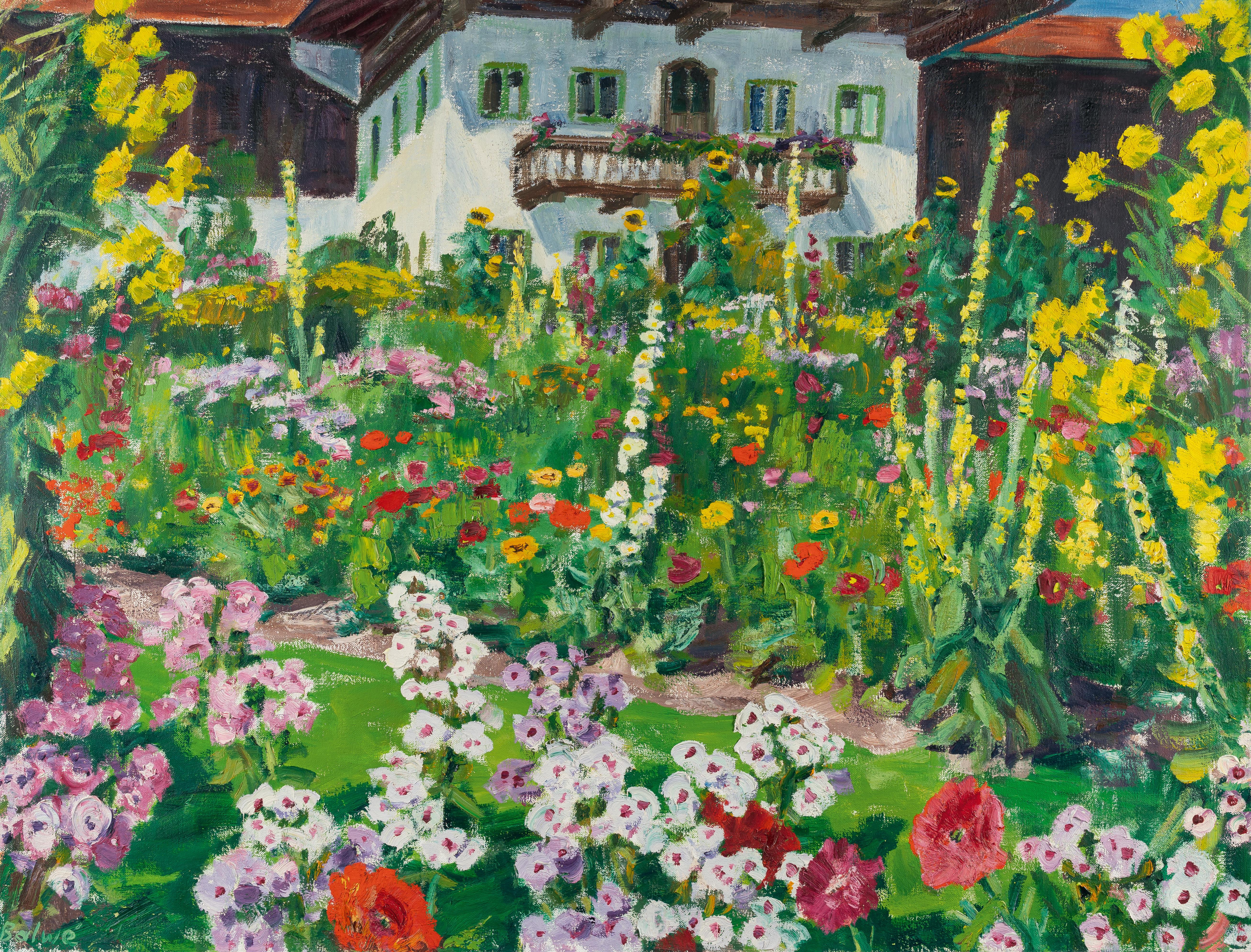 Arnold Balwé - „Ländlicher Garten (mit Bauernhaus)“