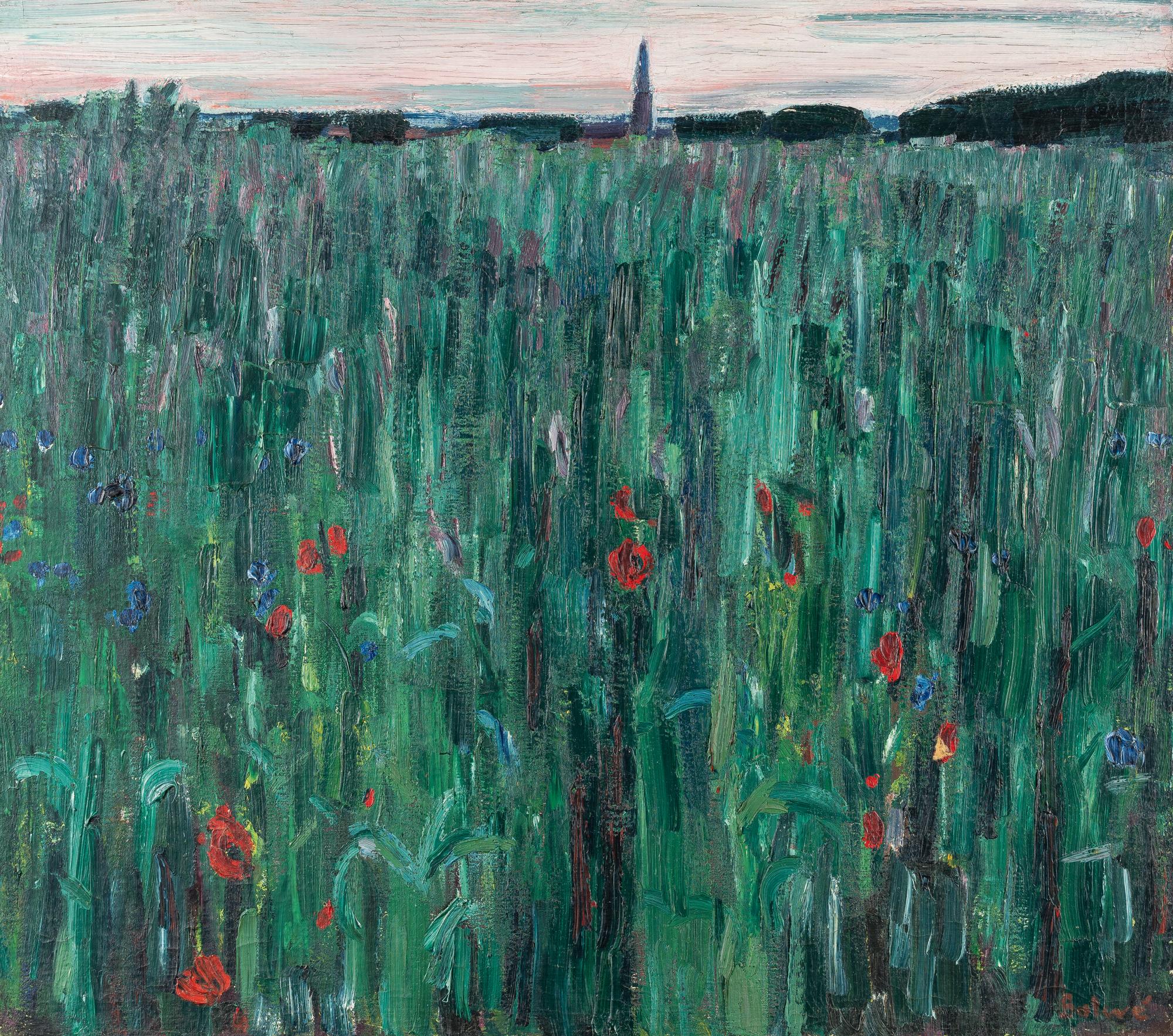Arnold Balwé - Mohn und Iris in Wiese
