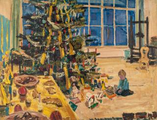 Arnold Balwé - Weihnachten im Atelier mit Sohn Thomas