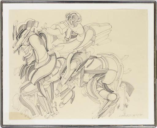 Arnold Belkin - Figure studies; and a companion drawing