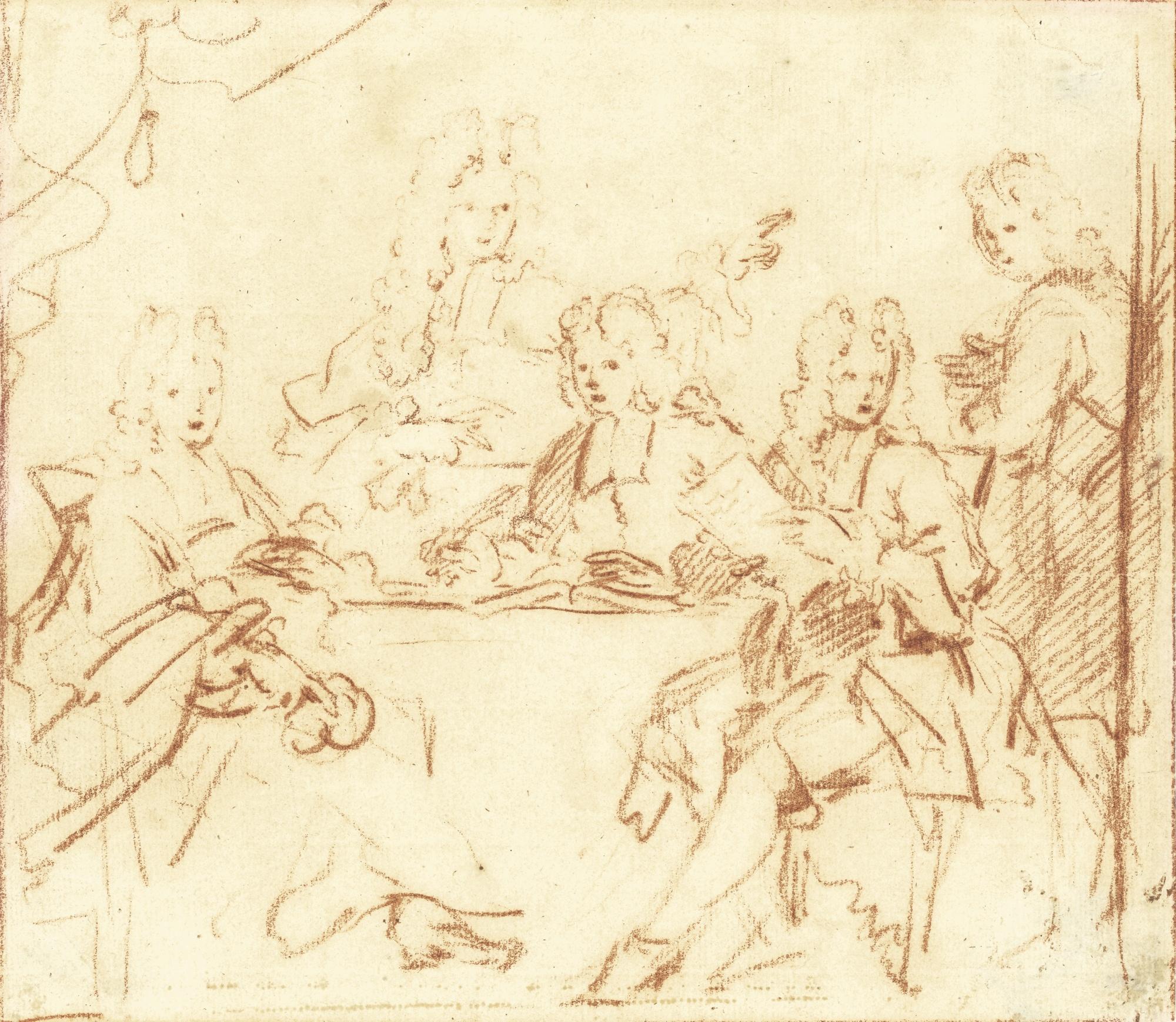 Arnold Boonen - Study For A Group Portrait Of The Regents Of The Spin- En Nieuwe Werkhuis