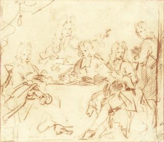 Arnold Boonen - Study For A Group Portrait Of The Regents Of The Spin- En Nieuwe Werkhuis