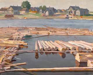 Arnold Borisovich Lakhovsky - Logging on the River