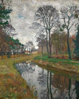 Arnold Borisovich Lakhovsky - River Running Through A Landscape