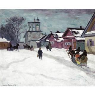 Arnold Borisovich Lakhovsky - Russian Village In Winter