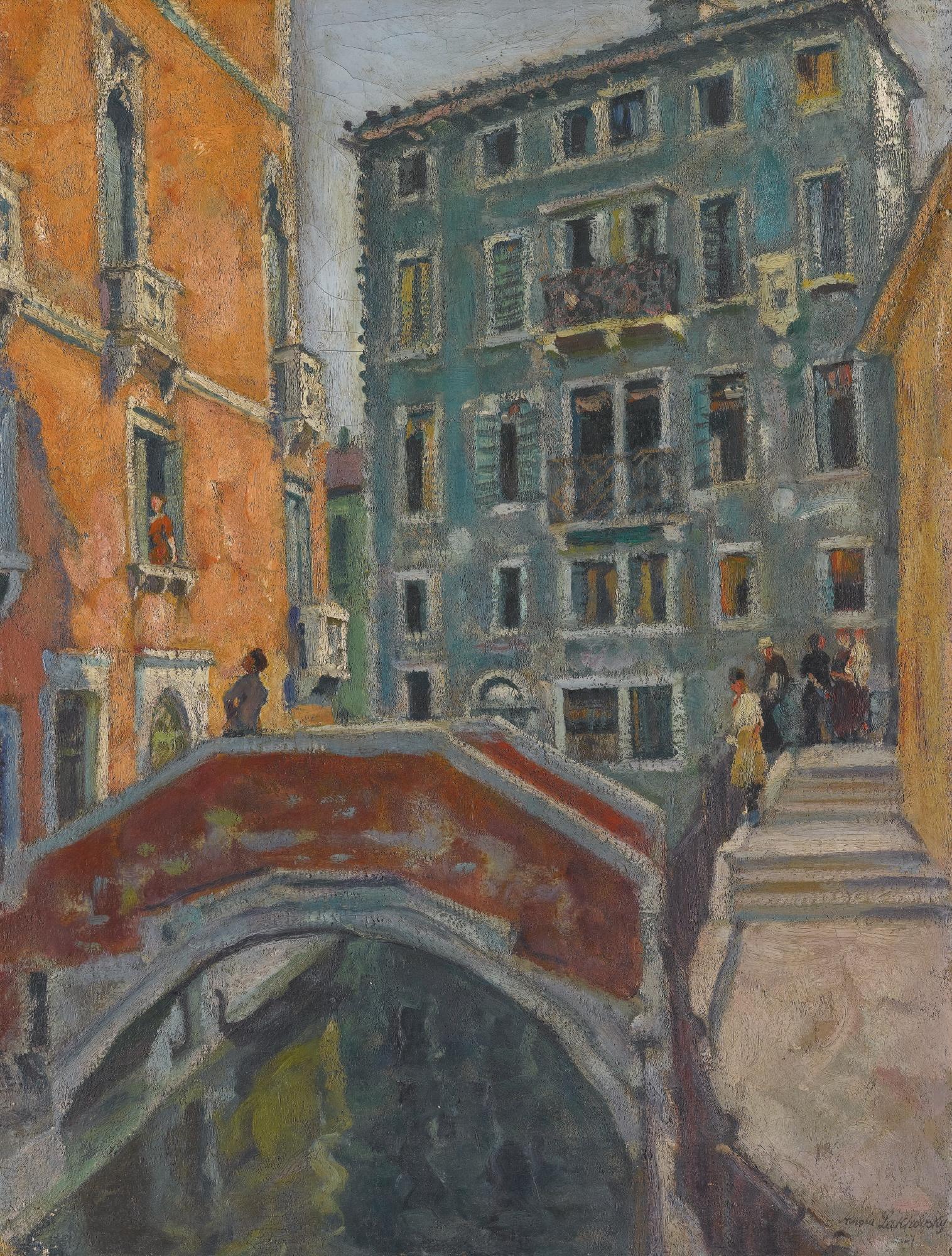 Arnold Borisovich Lakhovsky - Venetian Canal Scene