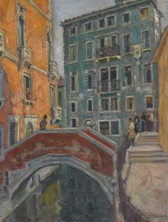 Arnold Borisovich Lakhovsky - Venetian Canal Scene