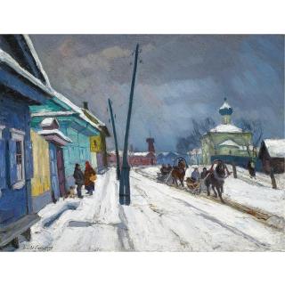 Arnold Borisovich Lakhovsky - Winter In Pskov
