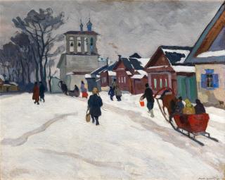 Arnold Borisovich Lakhovsky - Winter Scene