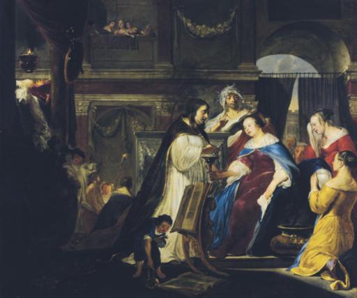 Arnold Houbraken - Commemoration of King Mausolus by Queen Artemisia