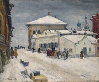 Arnold Lakhovsky - A Snowy Village