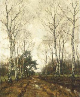 Arnold Marc Gorter - Birches in autumn