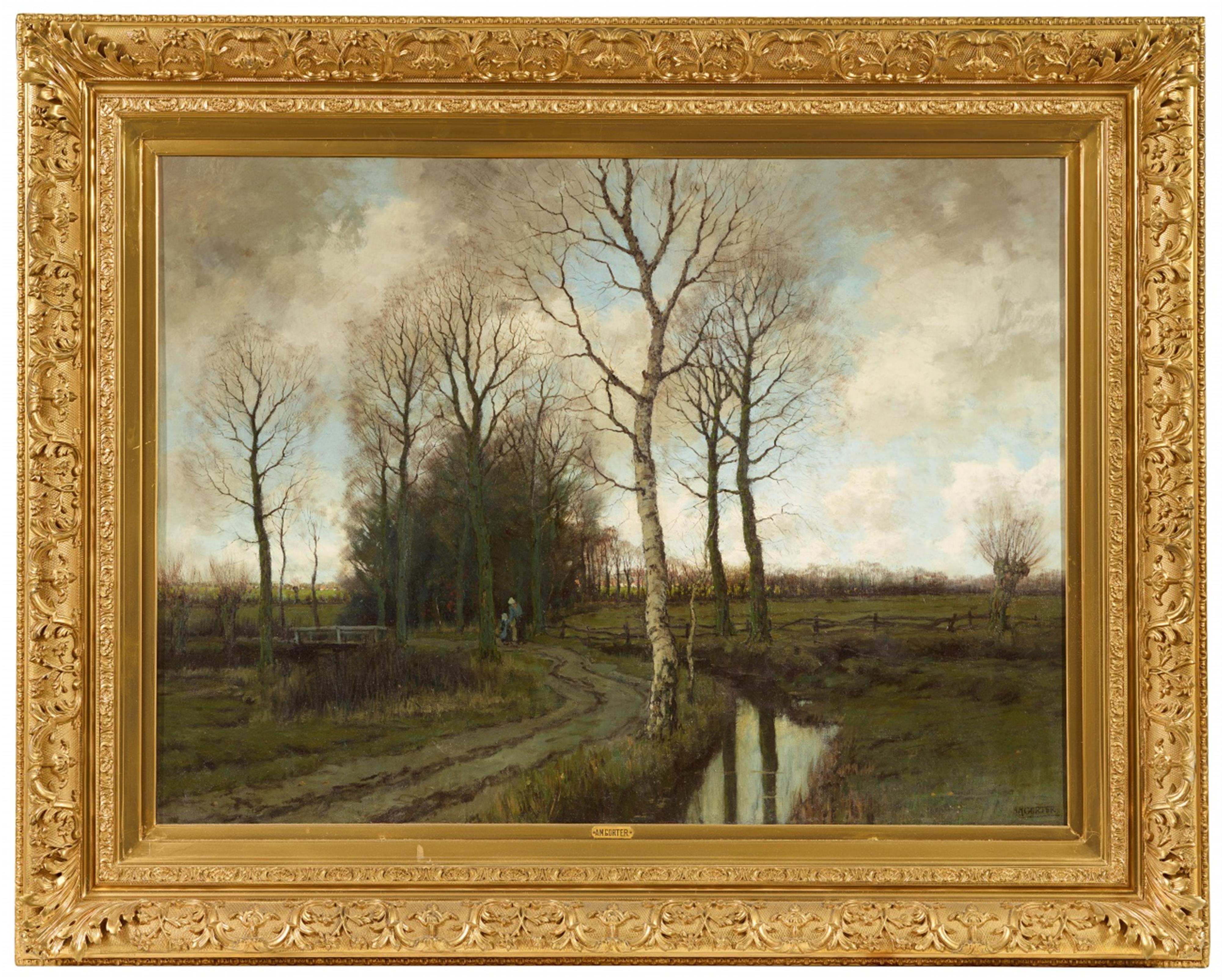 Arnold Marc Gorter - Herbstlandschaft mit Bachlauf