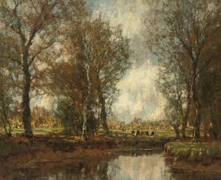 Arnold Marc Gorter - The Vordense beek in autumn