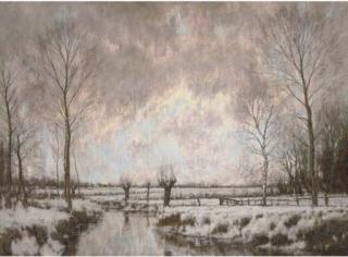 Arnold Marc Gorter - Wintermiddag: winter at the Vordense beek