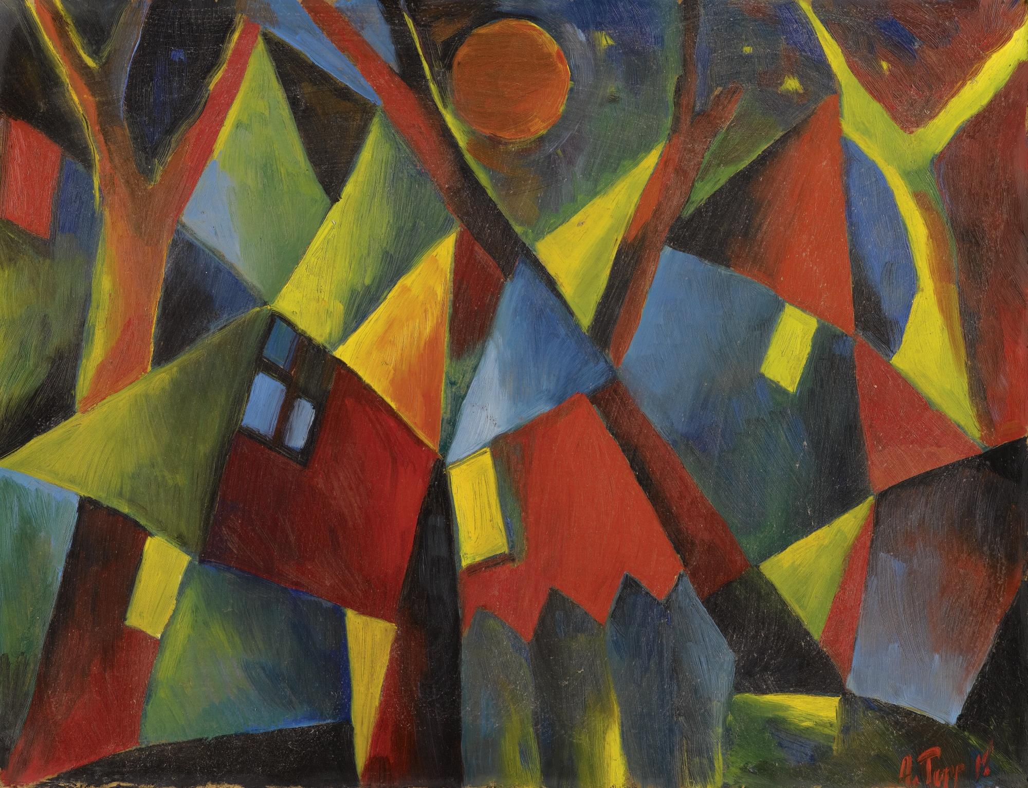 Arnold Topp - Gelbroter Mond Über Stürzenden Häusern (Yellow Moon Over Tumbling Houses)