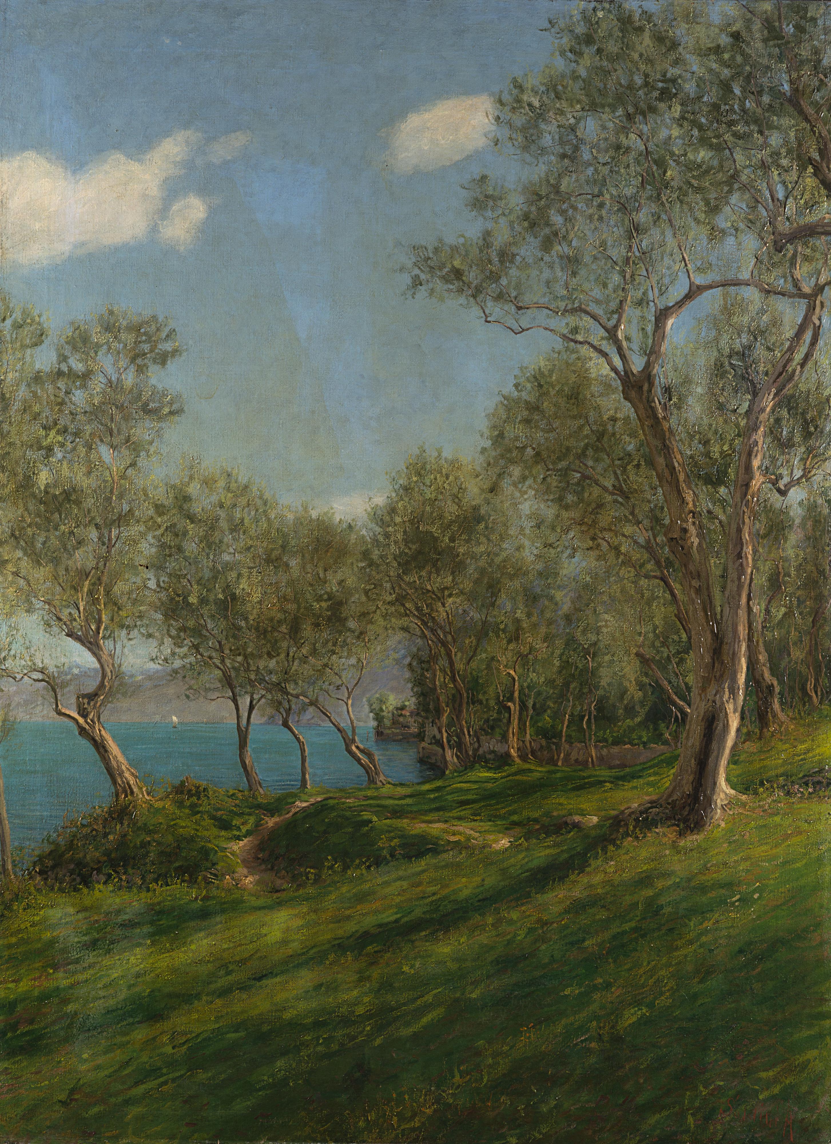 Arnoldo Soldini - Paesaggio lacustre