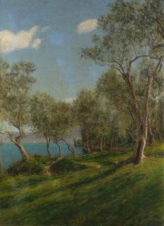 Arnoldo Soldini - Paesaggio lacustre