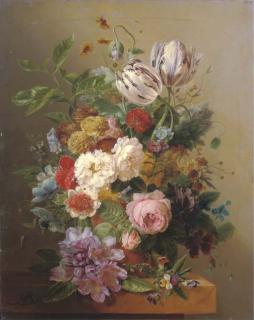 Arnoldus Bloemers - An exuberant flower still life