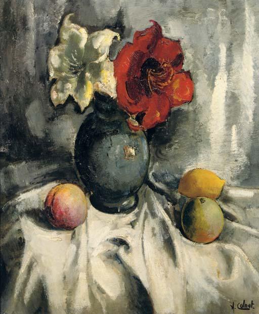 Arnout Colnot - A still life with amaryllis in a vase