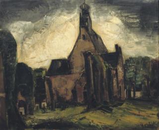 Arnout Colnot - De ruïnekerk in Bergen (NH)