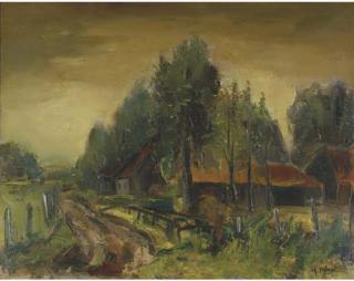Arnout Colnot - Farm houses at the forest edge