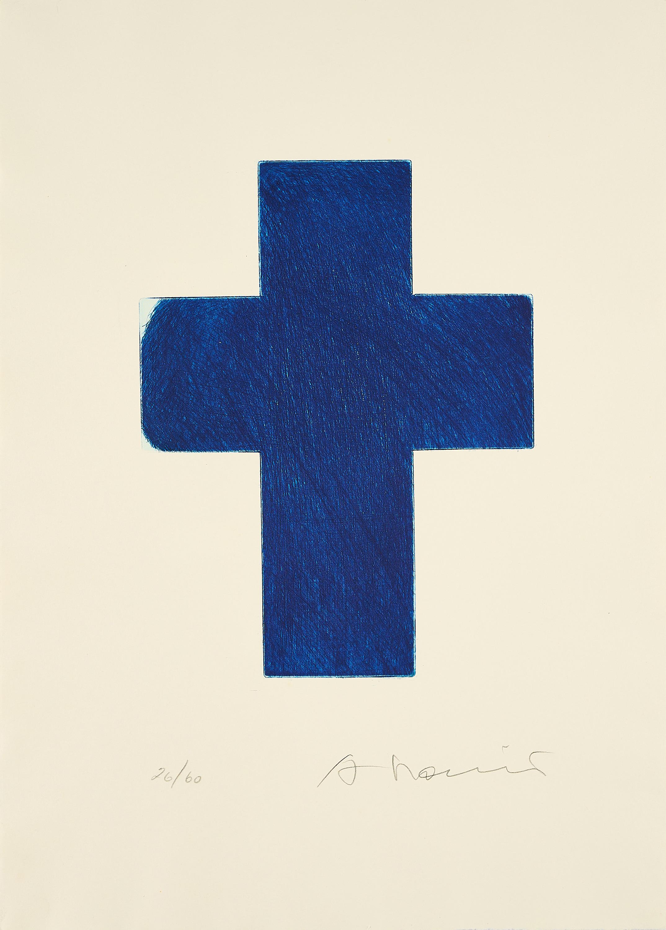 Arnulf Rainer - Blaues Kreuz.