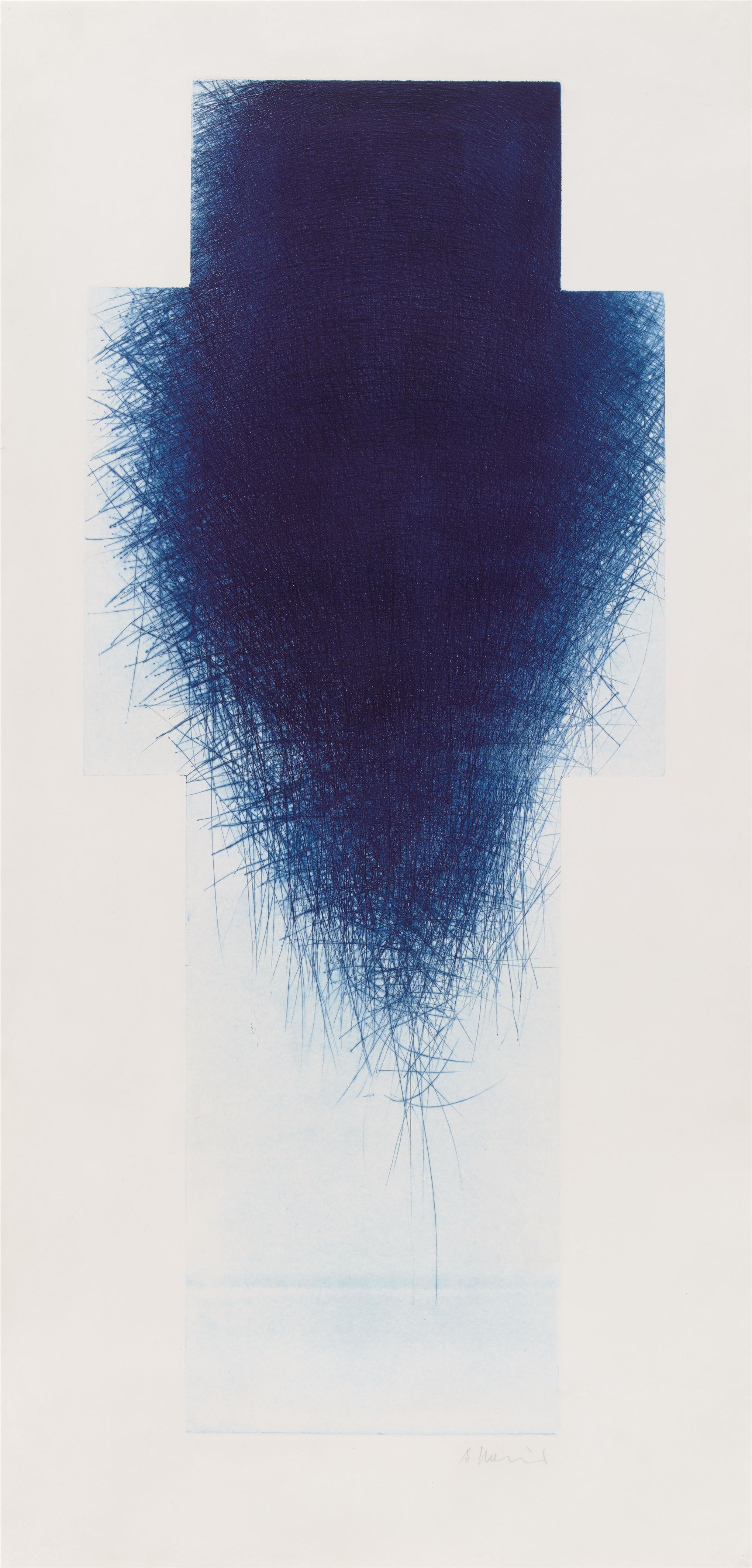 Arnulf Rainer - Dunkelblaues Kreuz (Großes Kreuz II)