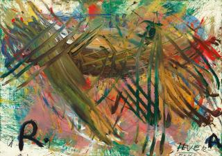 Arnulf Rainer - Feuer-Mund (Fingerfarbfest)