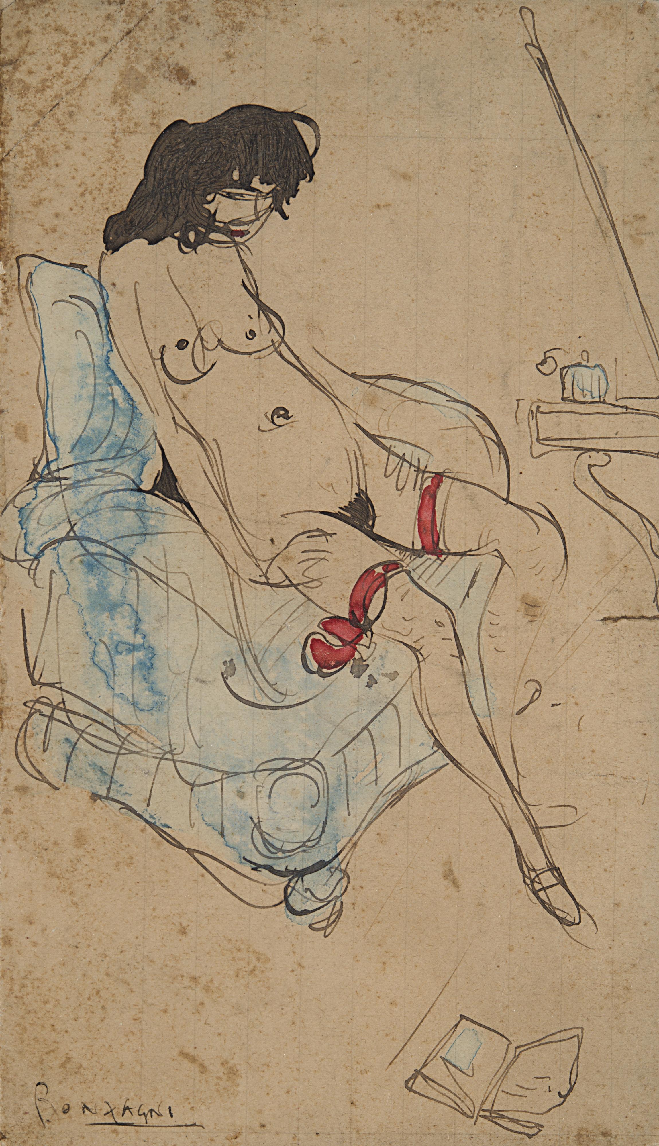 Aroldo Bonzagni - La giarrettiera rossa