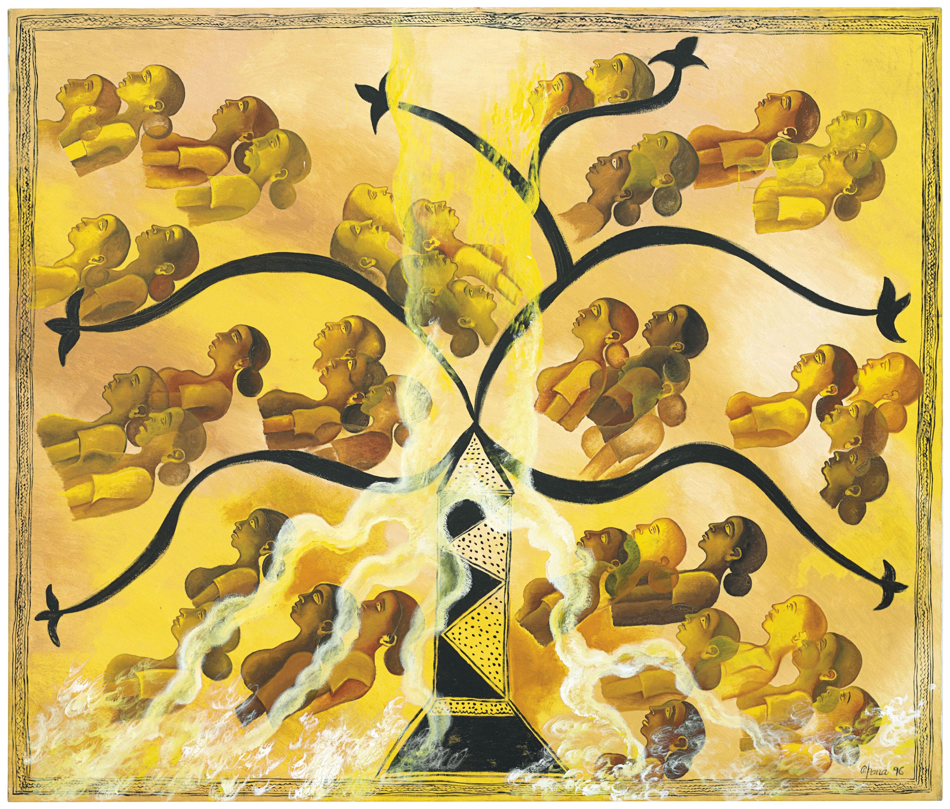 Arpana Caur - Tree of Desire (Kalpavriksha)