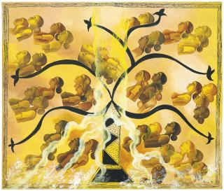 Arpana Caur - Tree of Desire (Kalpavriksha)