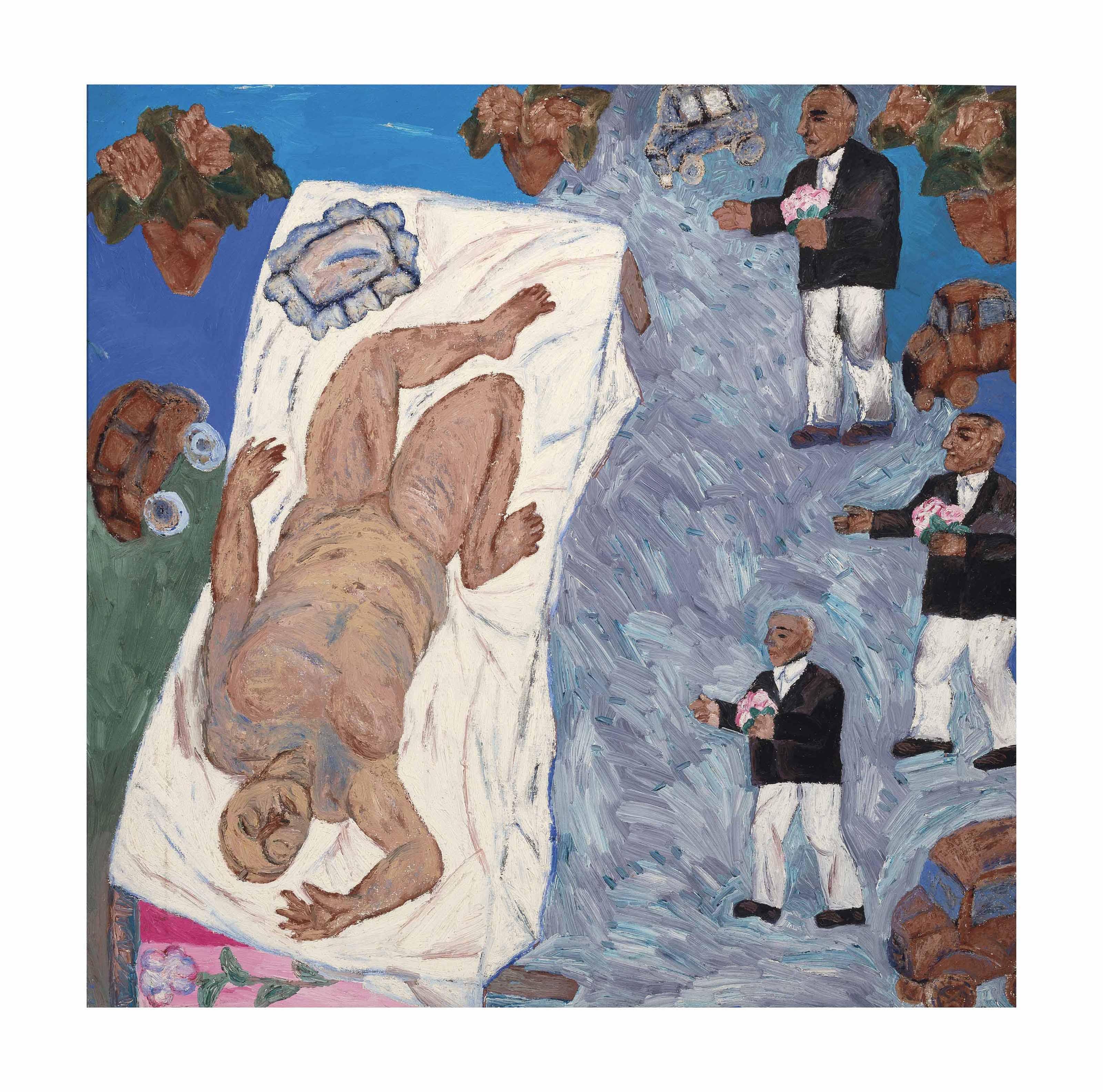 Arpita Singh - Man Carrying Flowers