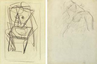 Arshile Gorky - Figure (recto); Woman (verso)